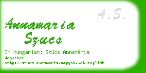 annamaria szucs business card